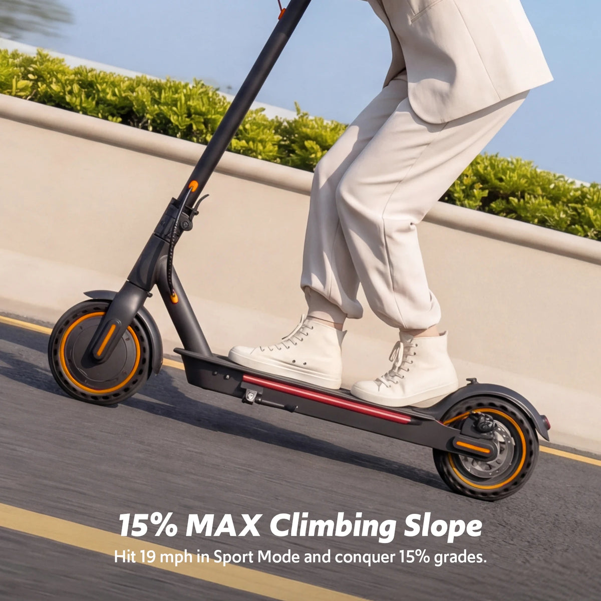 Osboo Foldable Adult Electric Scooter With Dual Suspension And 550W