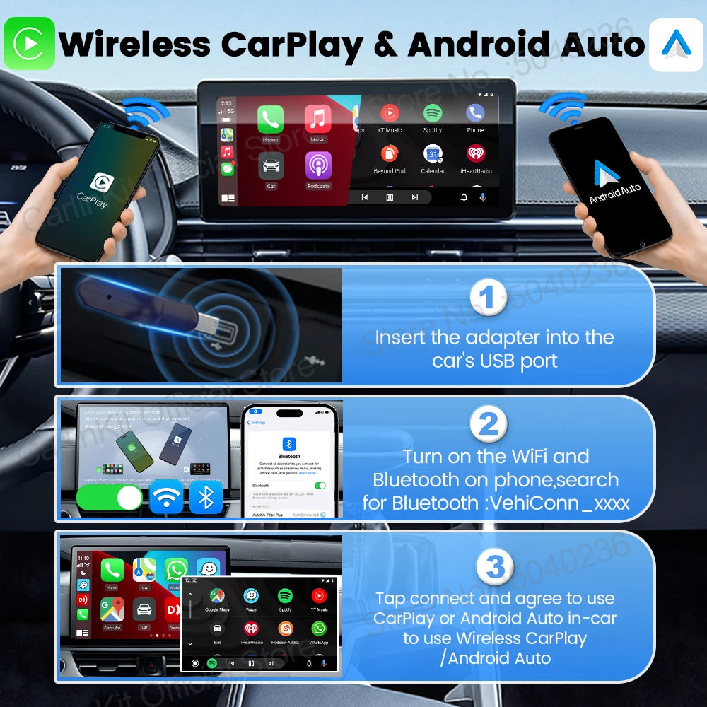 Carlinkit Wireless Adapter For Apple CarPlay And Android Auto