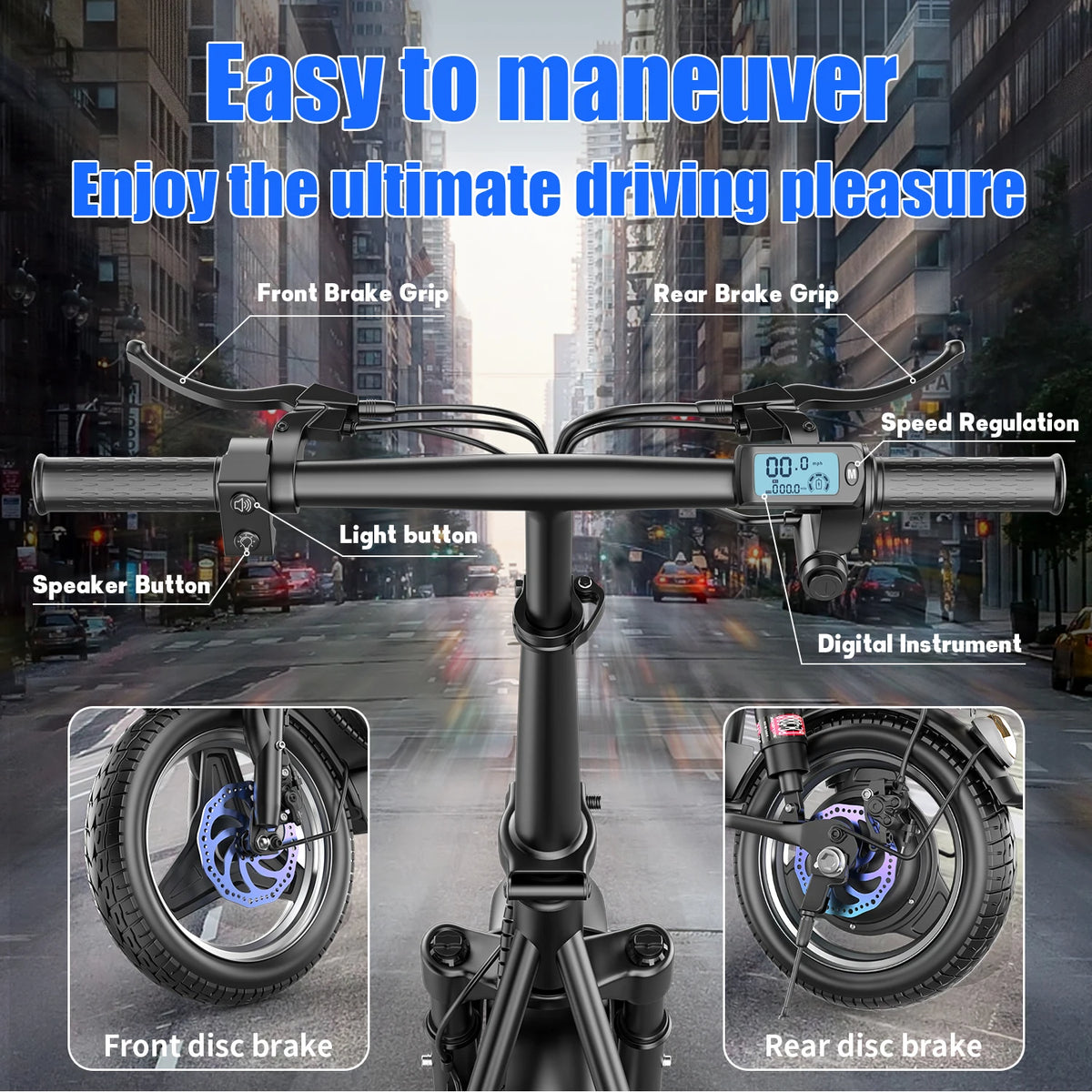 ASKGO Adult Electric Scooter With 1000W Motor And Full Suspension