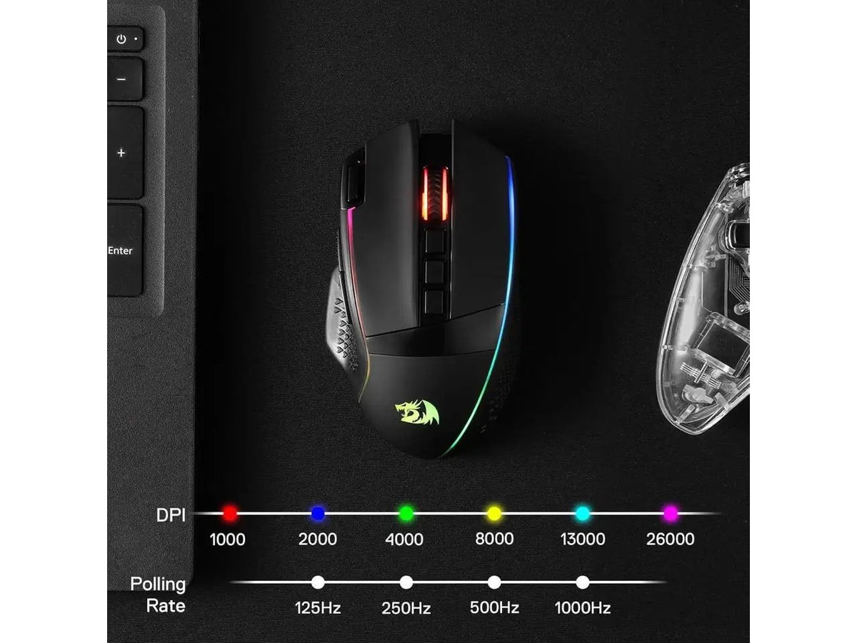Redragon M991 Wireless Gaming Mouse With Rgb Lighting And Macros