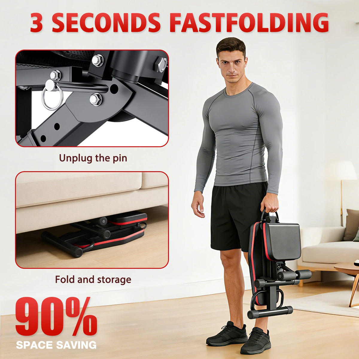Adjustable Foldable Dumbbell Bench for Strength Training