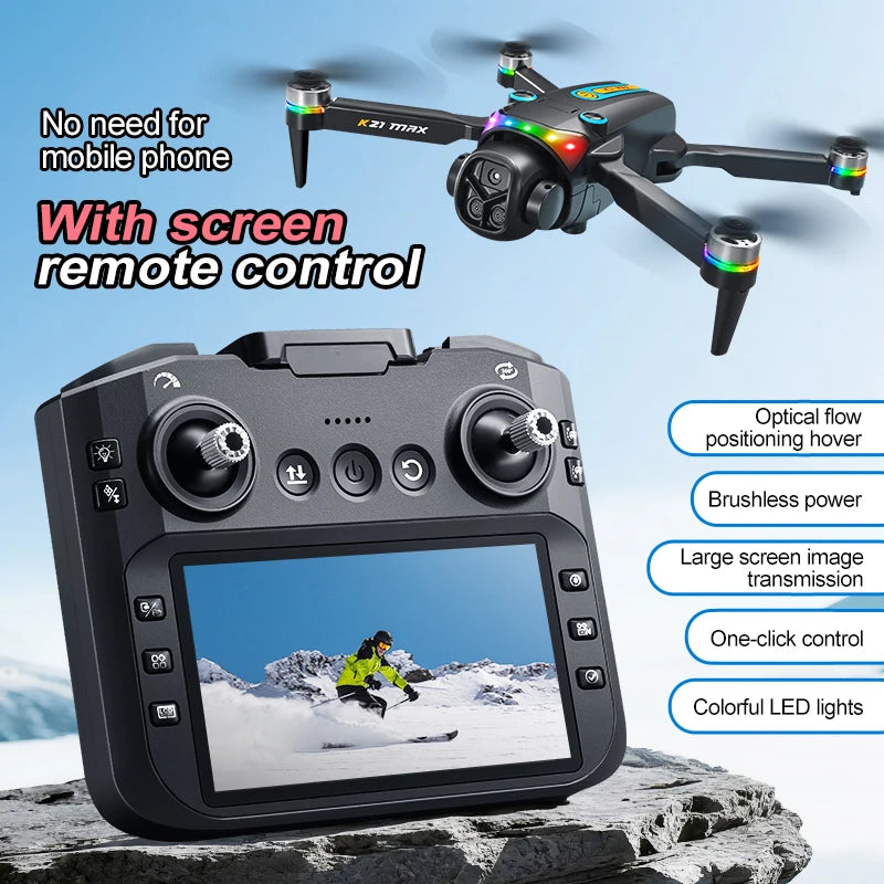 ZNLYRION K21MAX Foldable Brushless Drone With Dual Camera Remote