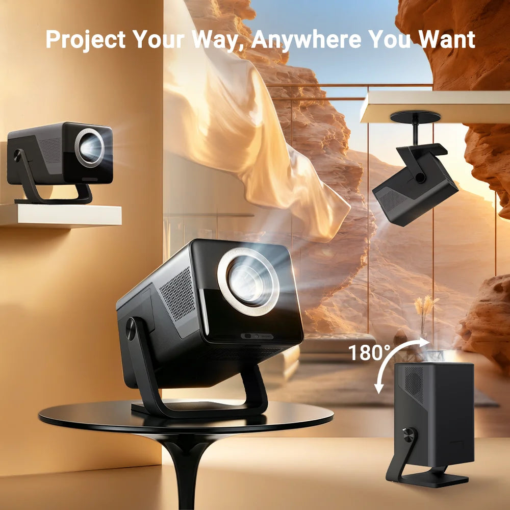 LynCast 1080P Auto Focus Smart Projector With Wireless Audio