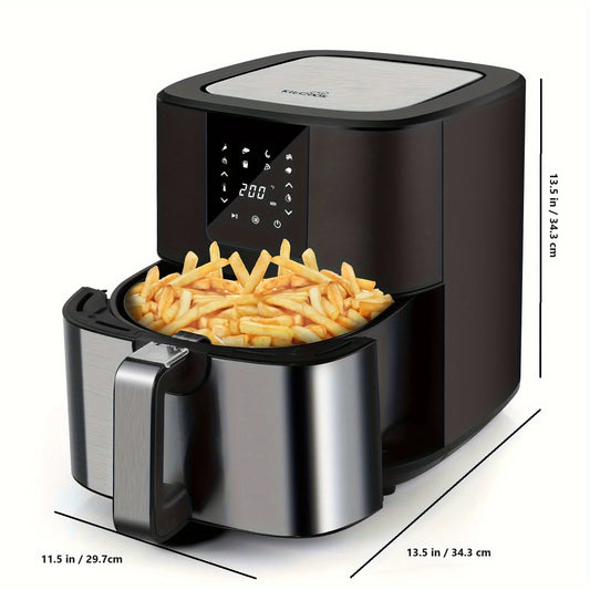 KitCook Air Fryer Featuring Digital Display And Eight Preset Menus