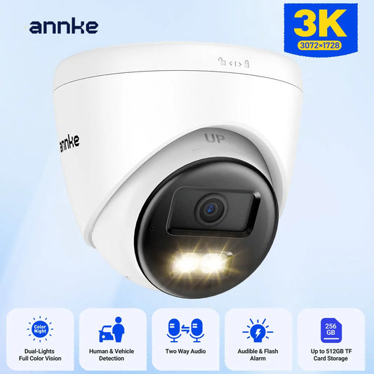 ANNKE Smart POE Outdoor Security Camera Featuring Night Vision