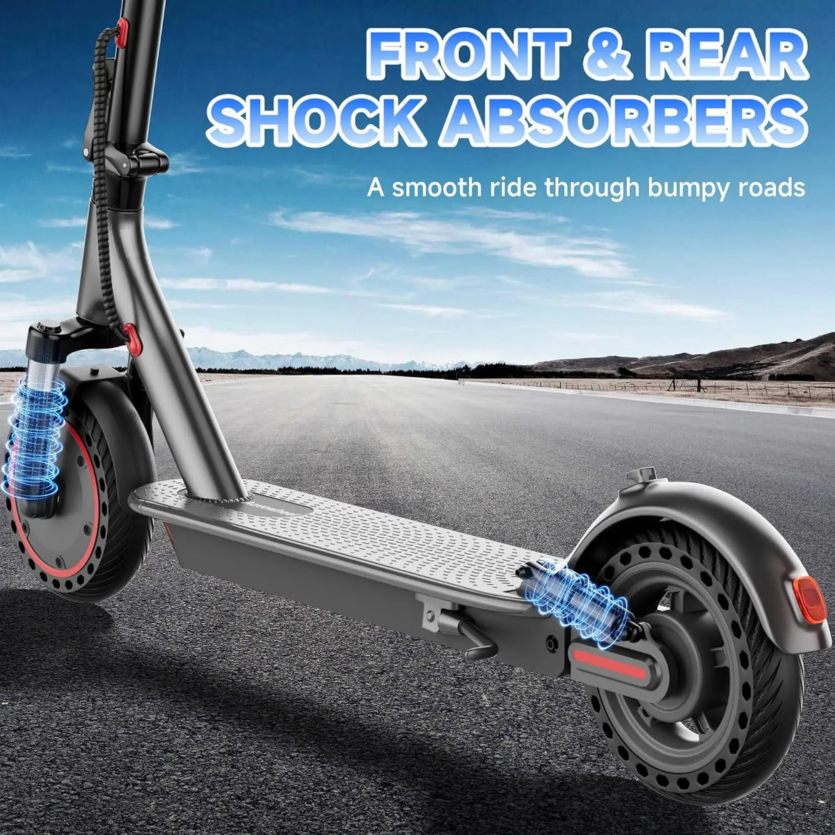 AOVOPRO 500W Foldable Electric Scooter For Adults With Dual Brakes