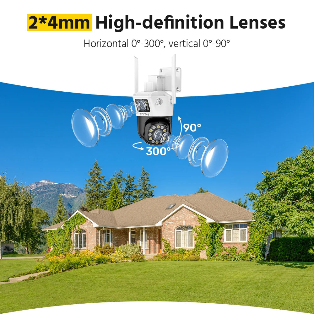 ANNKE 6MP Dual Lens Outdoor Wireless WiFi Security Camera