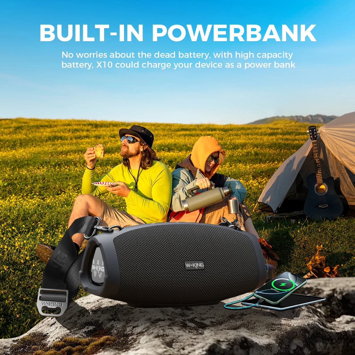 W-King X10 Portable Bluetooth Speaker With Powerful Deep Bass