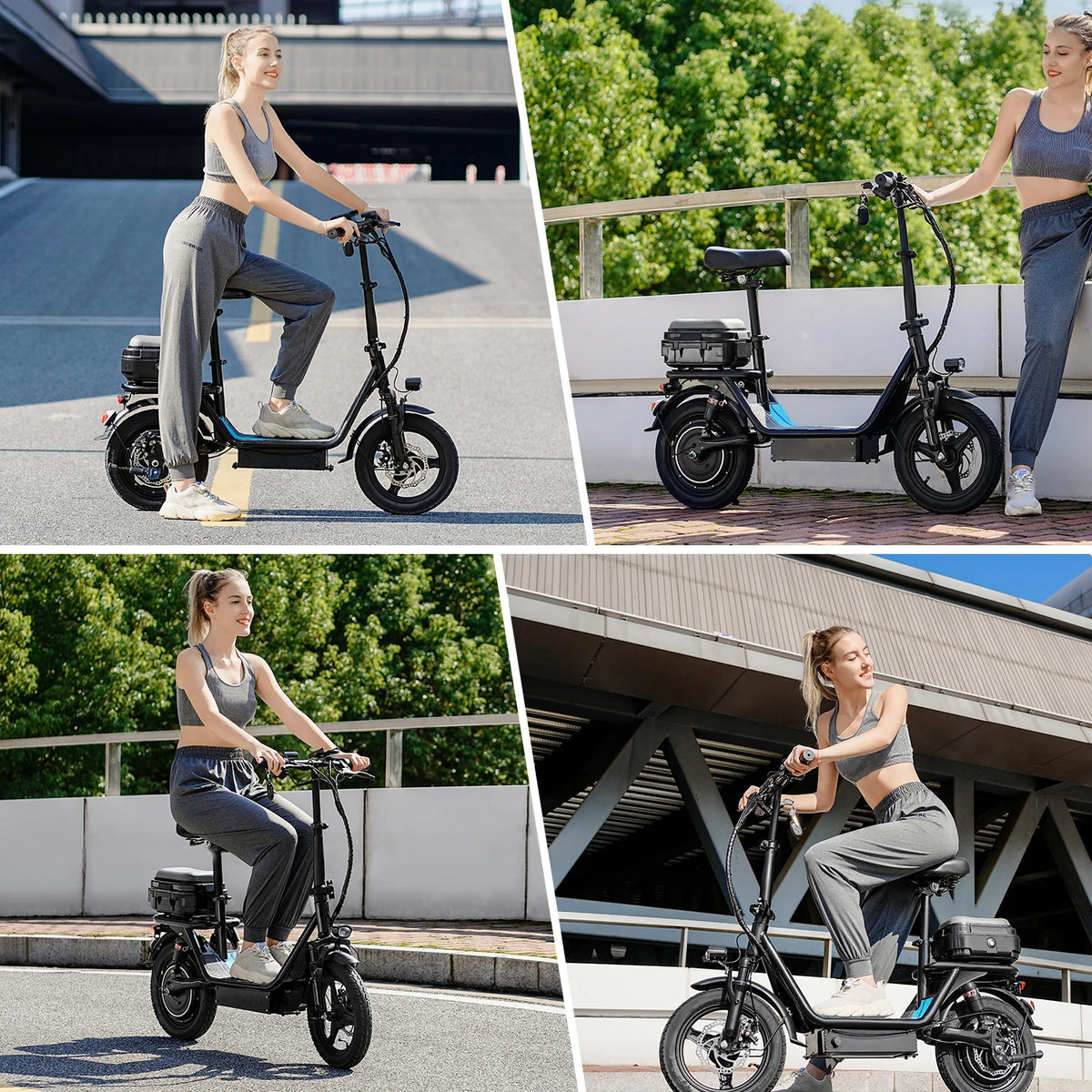 ASKGO Adult Electric Scooter With 1000W Motor And Full Suspension