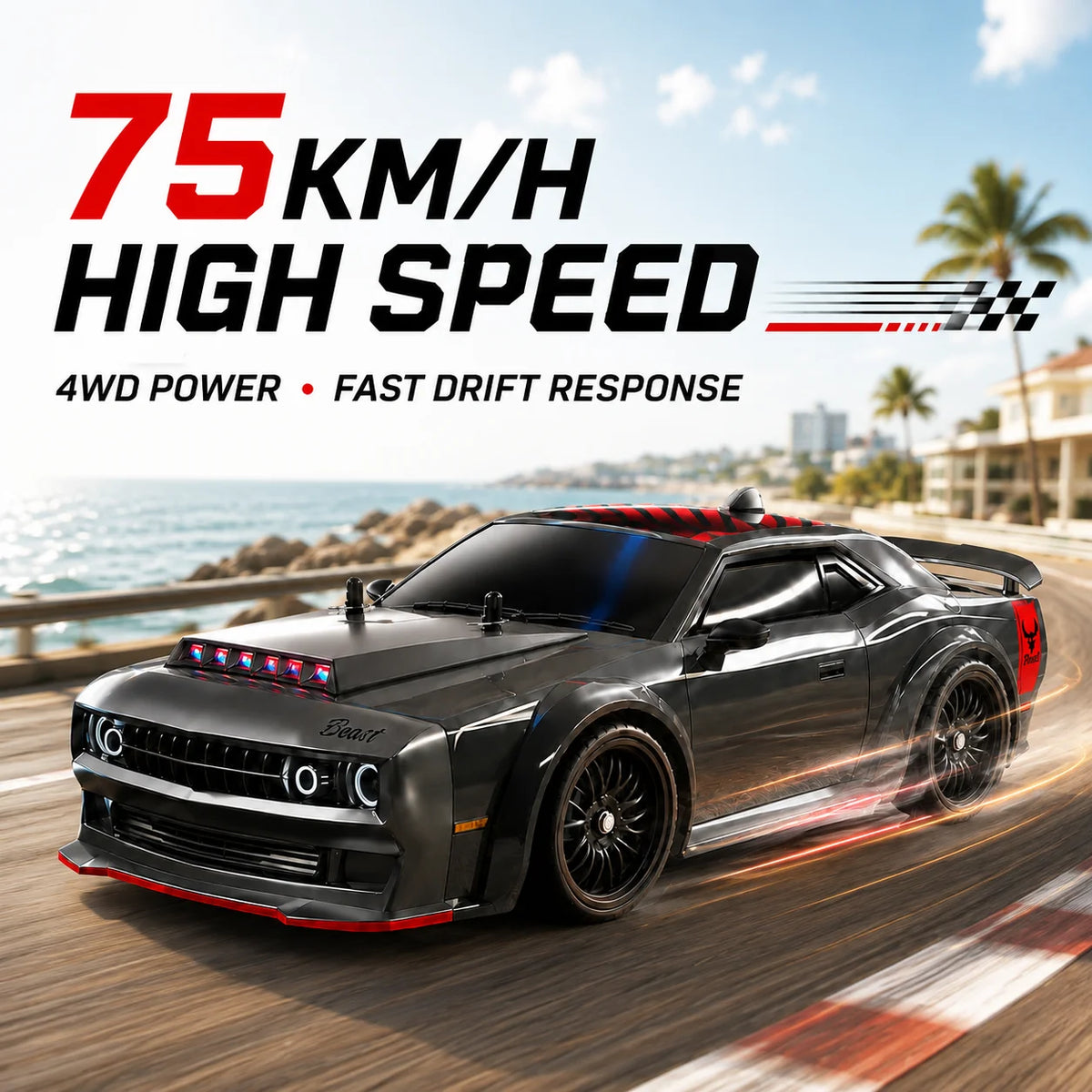 ZNLYRION SG216MAX 4WD Brushless RC Drift Car With LED Lights