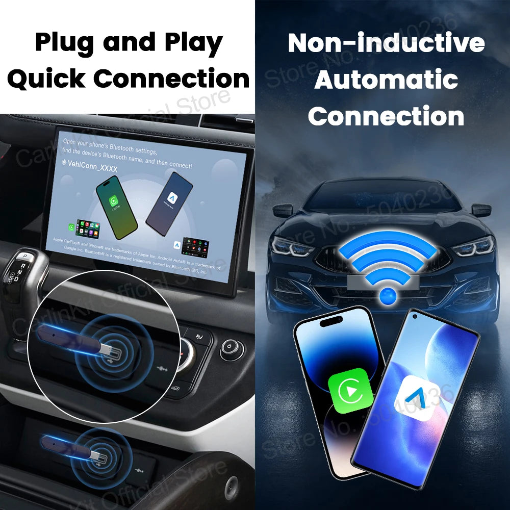 Carlinkit Wireless Adapter For Apple CarPlay And Android Auto