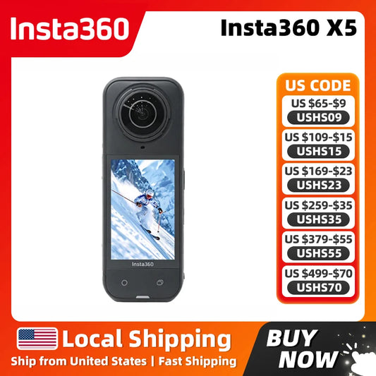 Insta360 X5 360 Action Camera Featuring Premium 8K Motion Recording