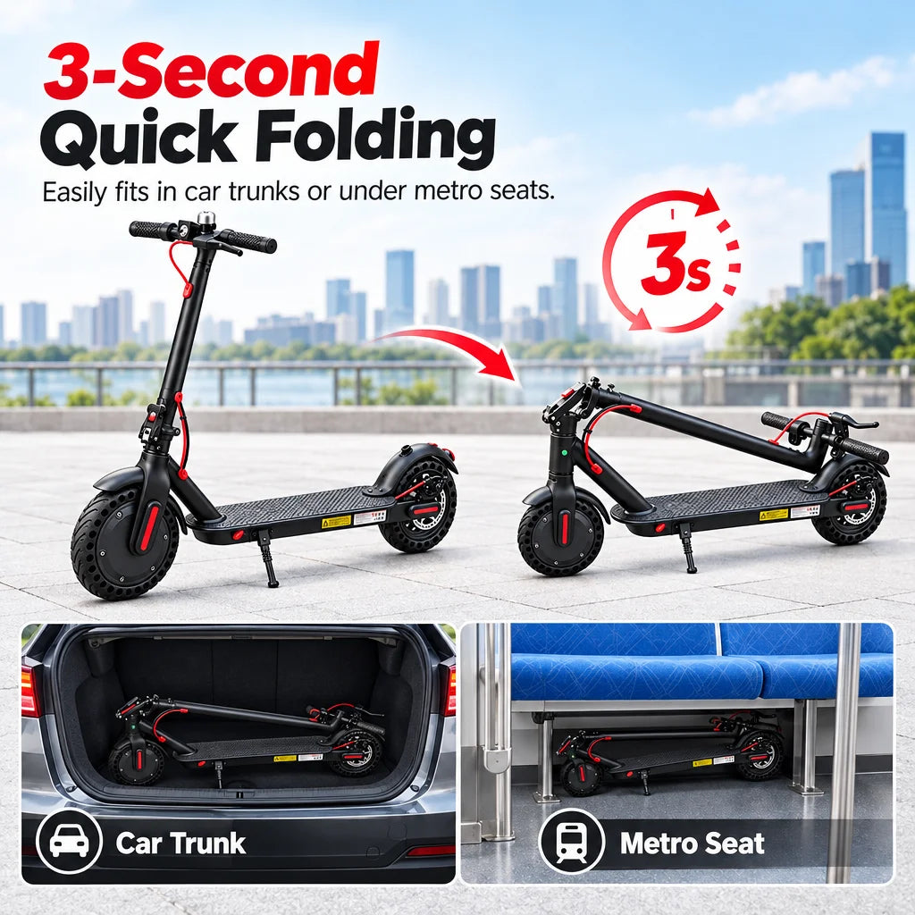 Litpot 350W Foldable Adult Electric Scooter With LED Display