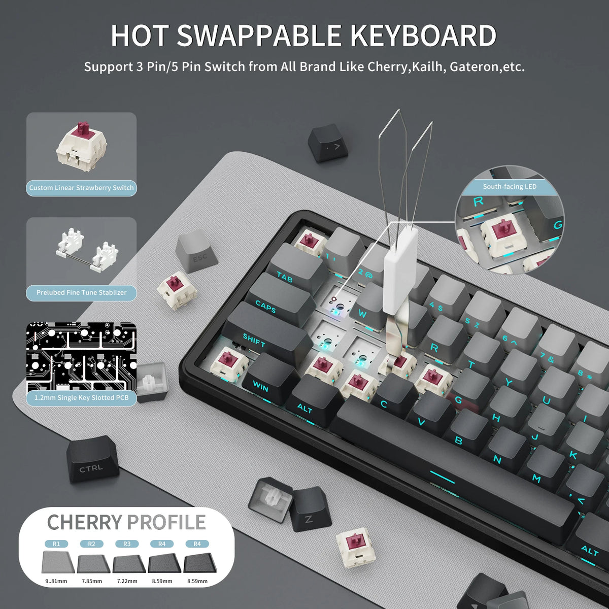 Attack Shark X66 Wireless Mechanical Keyboard With Knob And RGB