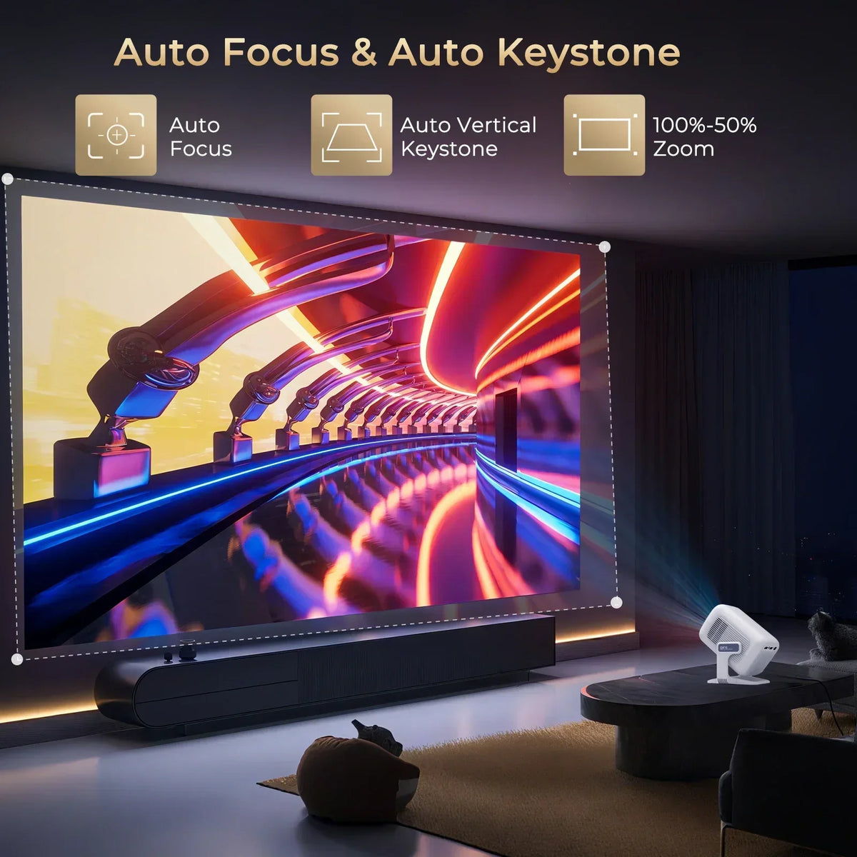 LynCast X3AQ 4K Projector With Auto Focus And Android 14