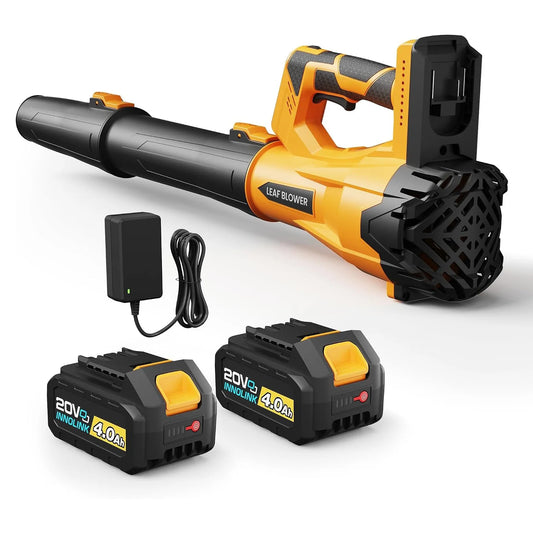 Deli Cordless Handheld Leaf Blower With 2 Batteries And Charger