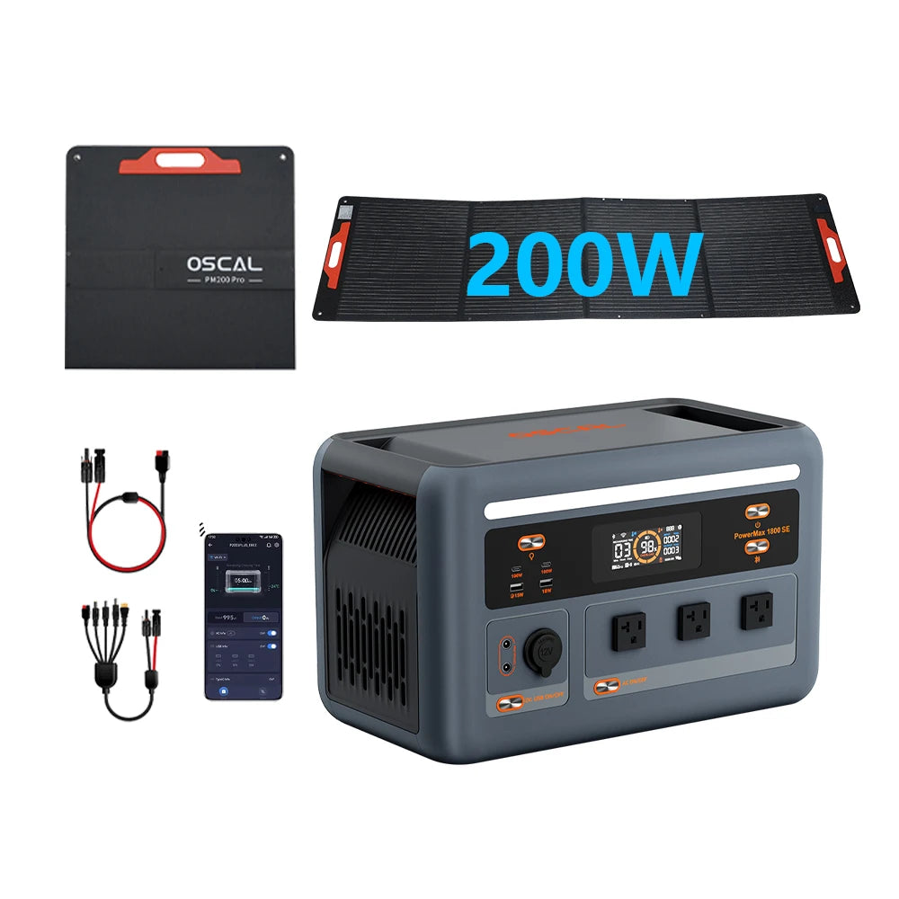 OSCAL PowerMax 1800SE 1024Wh LiFePO4 Portable Power Station
