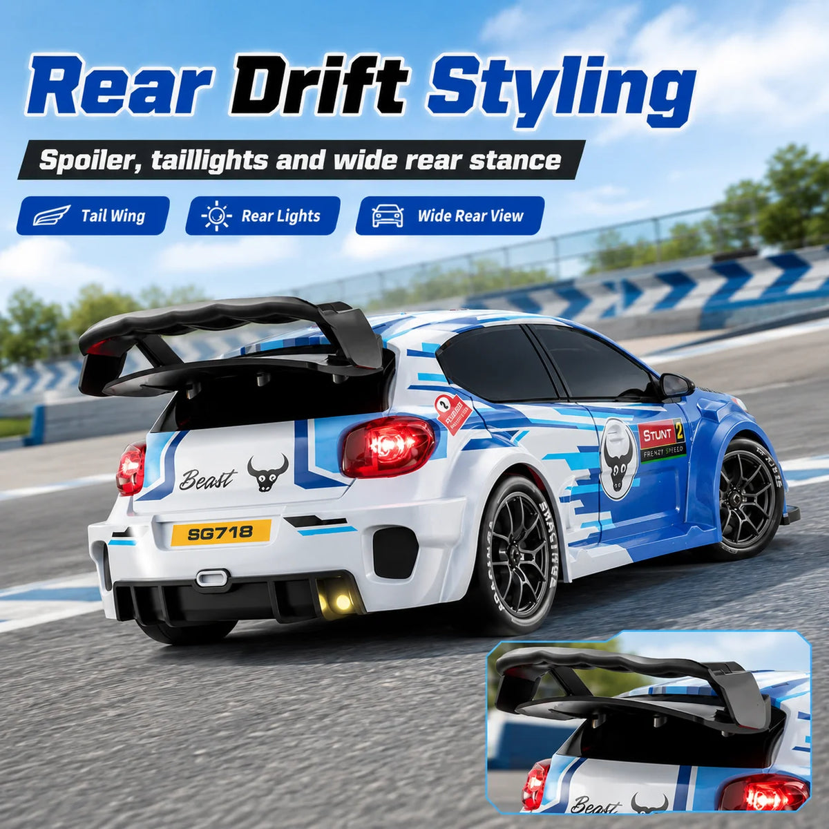 ZNLYRION SG718 Four Wheel Drive Remote Control Drift Car