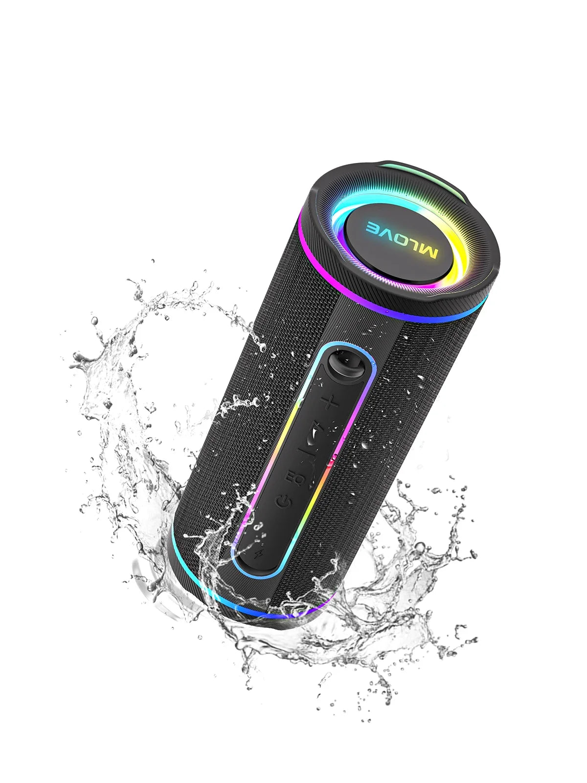 Mlove Portable Bluetooth Speaker With Rgb Lighting And Waterproof Build