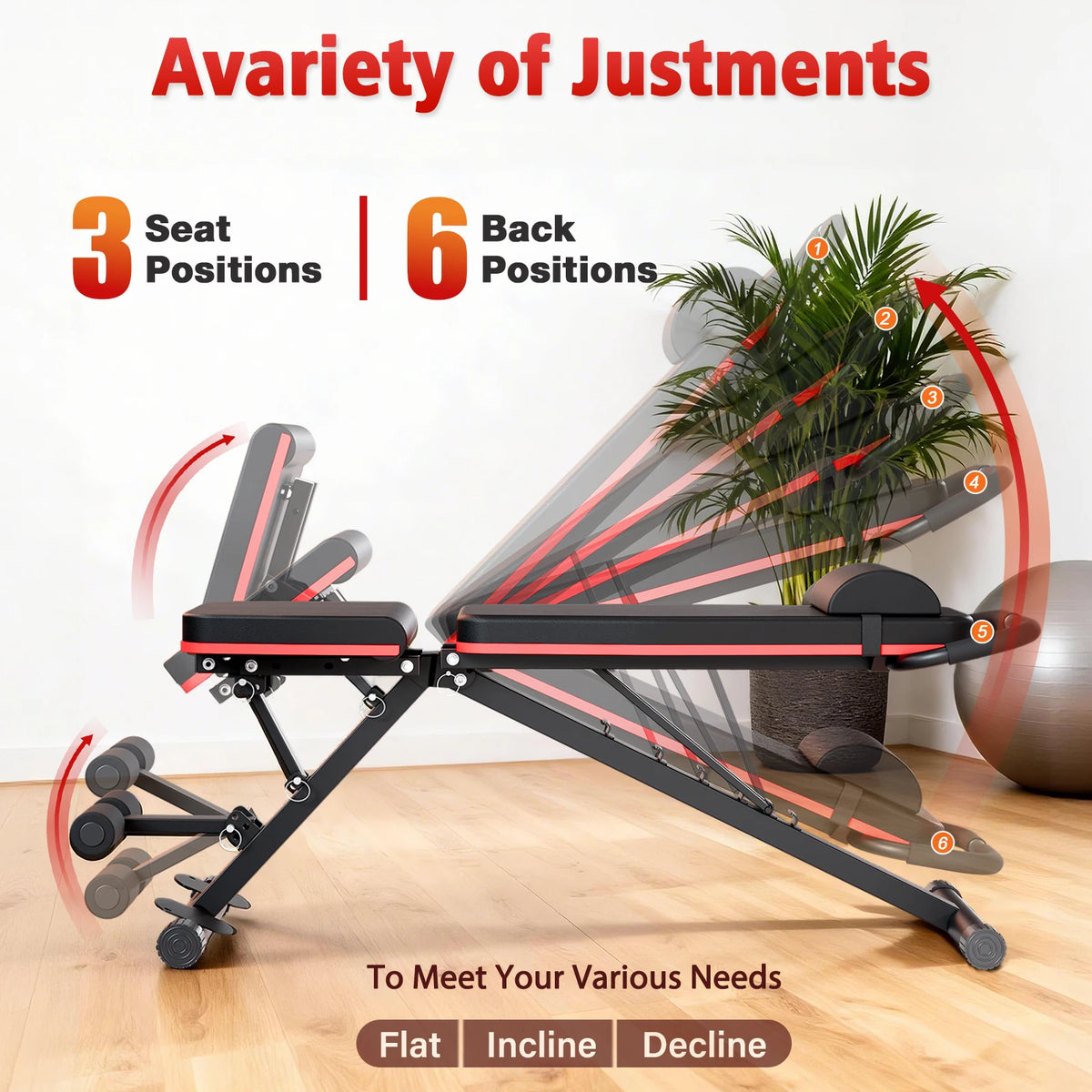 Adjustable Foldable Dumbbell Bench for Strength Training