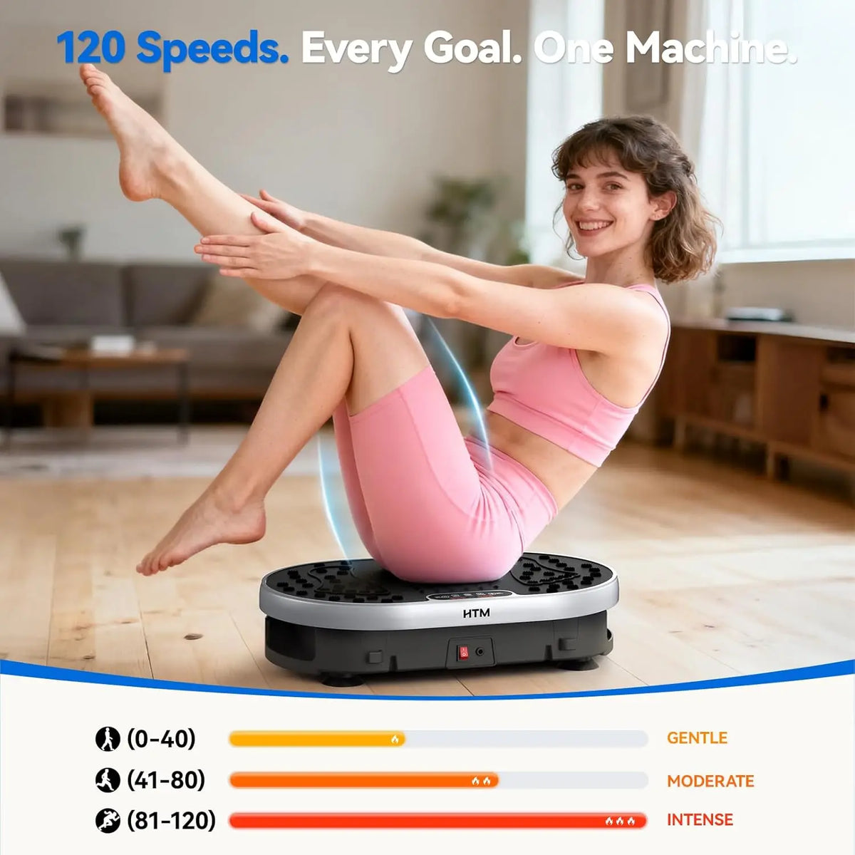 HTM Vibration Plate Exercise Machine With Remote Control