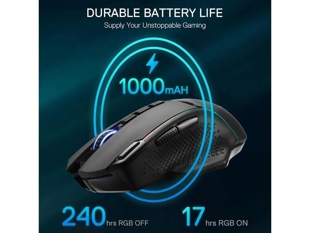 Redragon M991 Wireless Gaming Mouse With Rgb Lighting And Macros