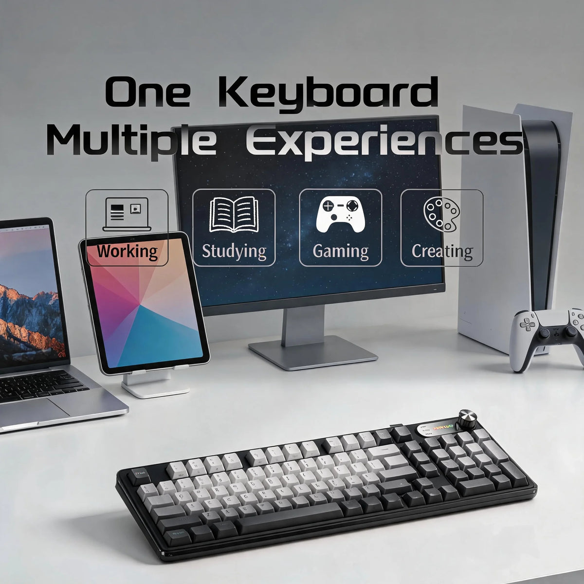 Wireless 98 Key Keyboard Featuring Tri Mode And RGB Lighting