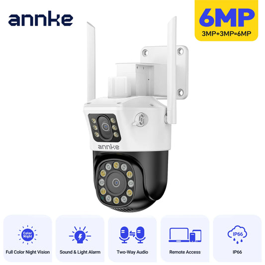 ANNKE 6MP Dual Lens Outdoor Wireless WiFi Security Camera