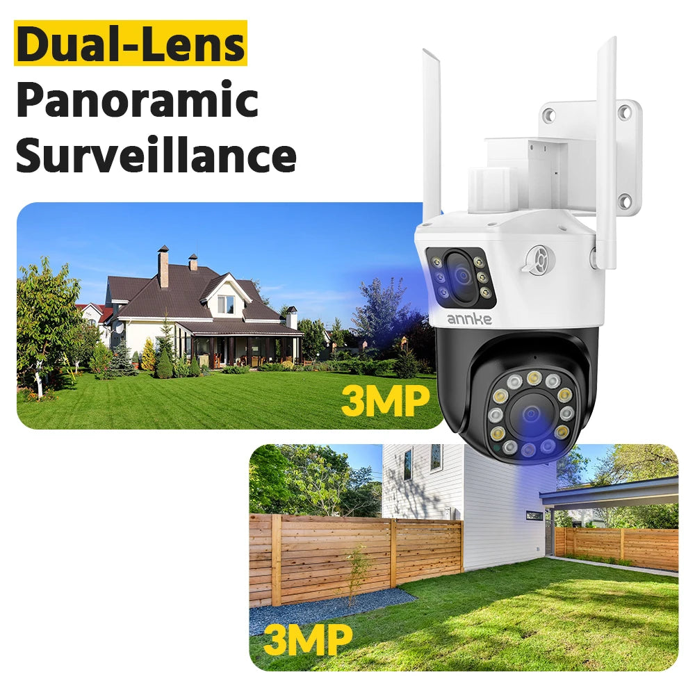 ANNKE 6MP Dual Lens Outdoor Wireless WiFi Security Camera