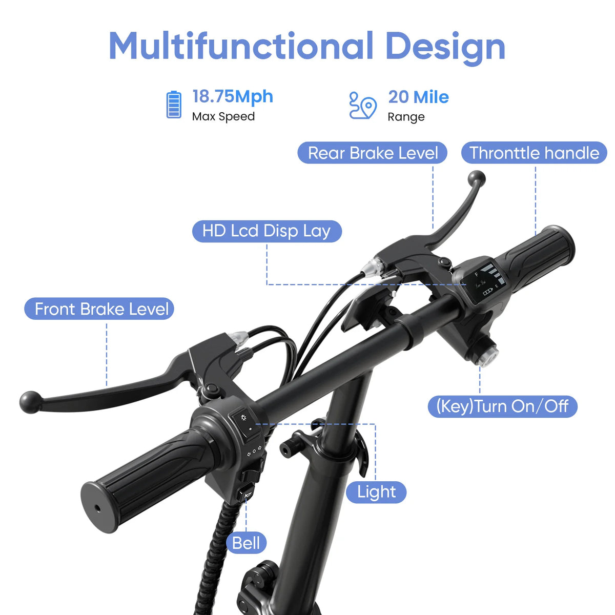 Eilleo Spacewalk Foldable Electric Scooter With Seat And Basket