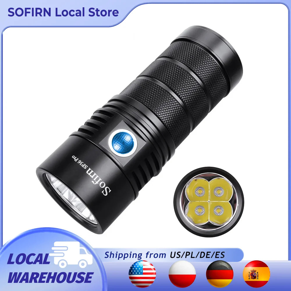 Sofirn SP36 Pro Rechargeable LED Flashlight With Fast Charging