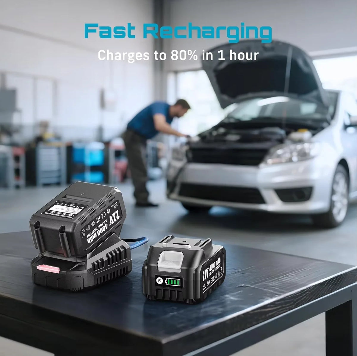 Seesii Brushless Cordless Impact Wrench High Torque Kit