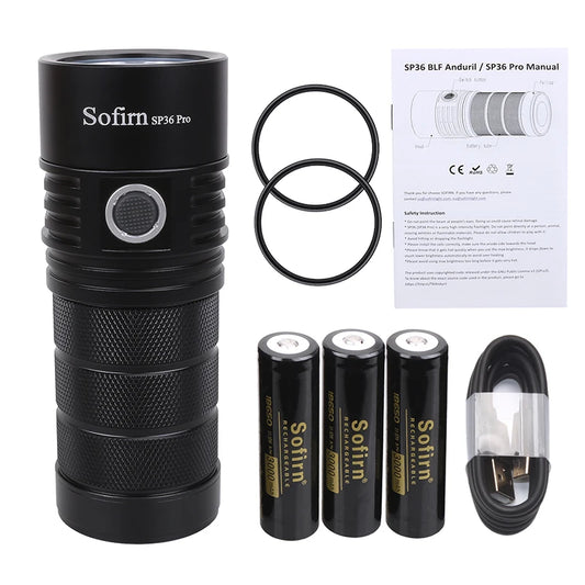 Sofirn SP36 Pro Rechargeable LED Flashlight With Fast Charging