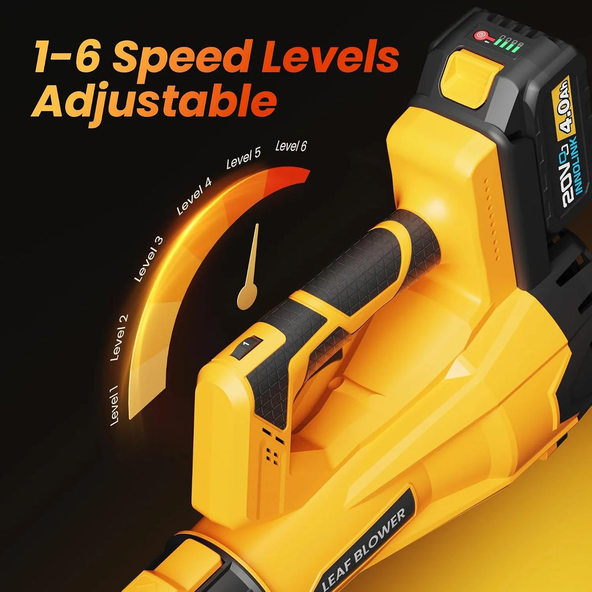 Deli Cordless Handheld Leaf Blower With 2 Batteries And Charger