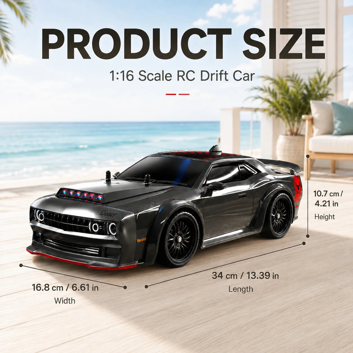 ZNLYRION SG216MAX 4WD Brushless RC Drift Car With LED Lights