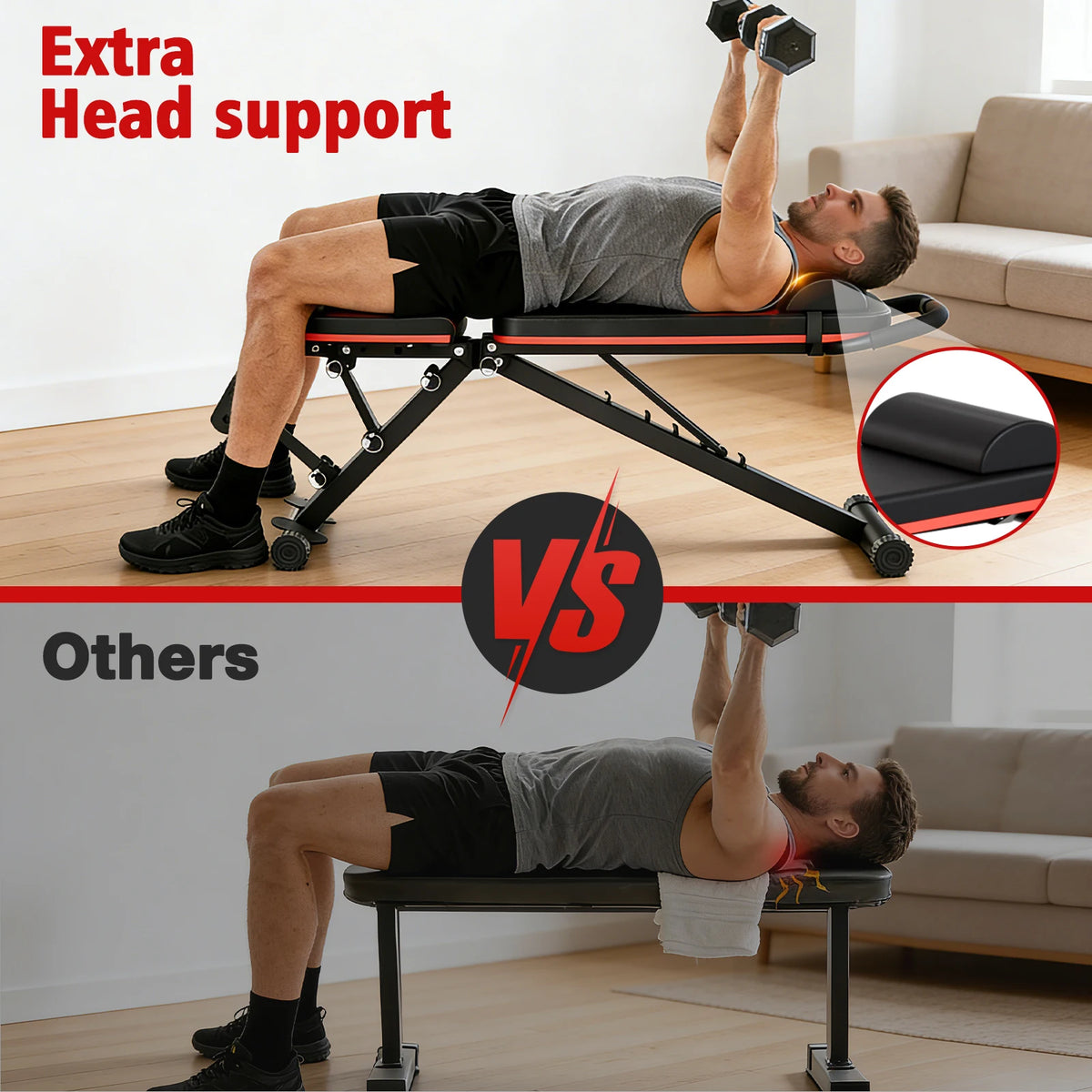 Adjustable Foldable Dumbbell Bench for Strength Training
