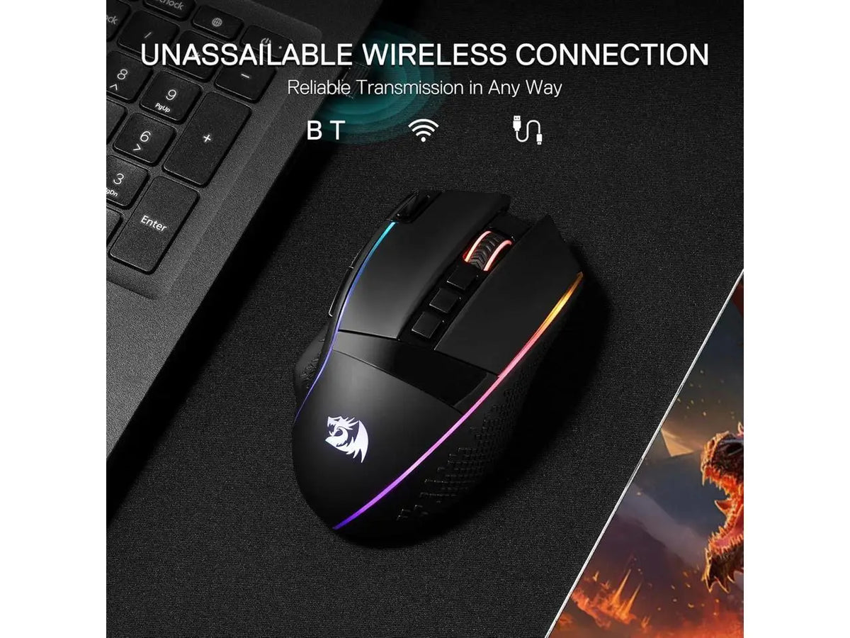 Redragon M991 Wireless Gaming Mouse With Rgb Lighting And Macros