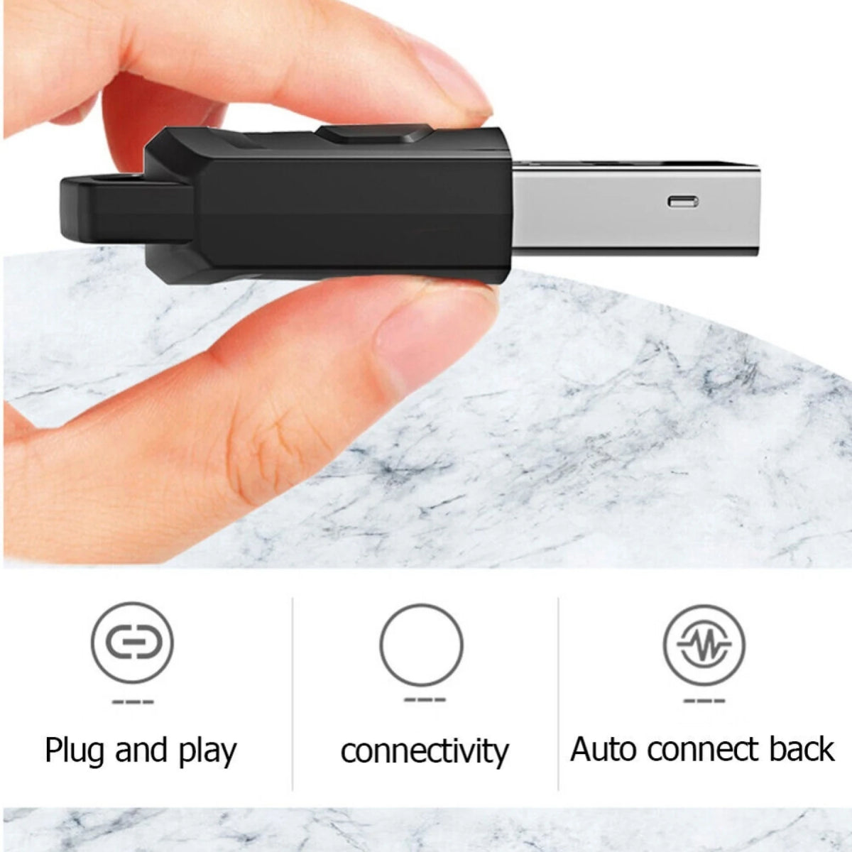 Wireless Bluetooth 5.0 Audio Receiver Adapter for PS4 PS5 PC
