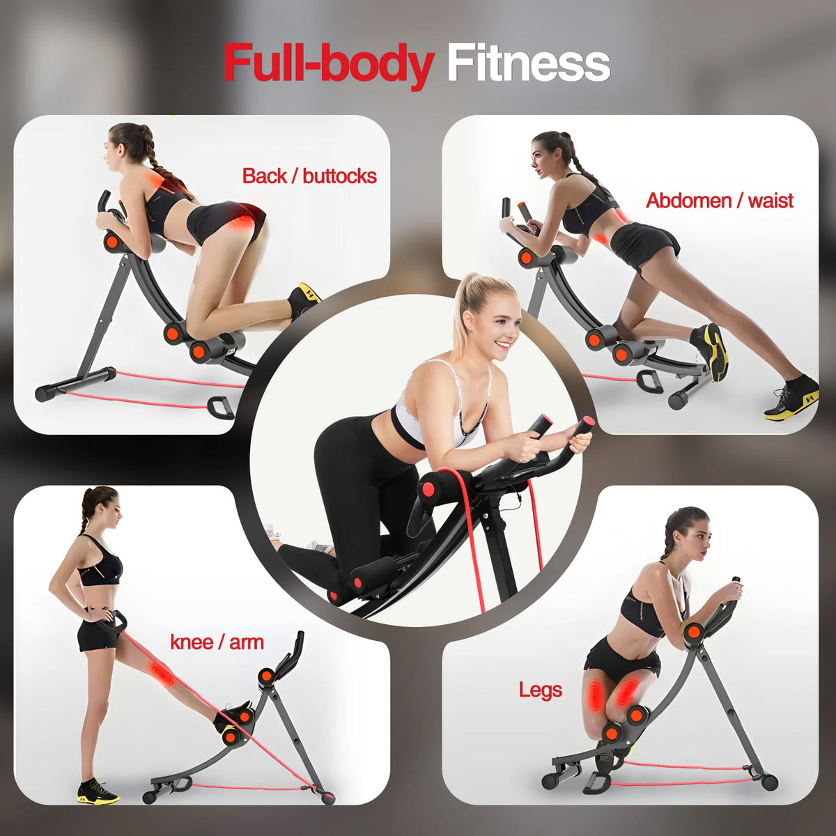 Foldable Ab Workout Machine With Lcd Display For Home Fitness