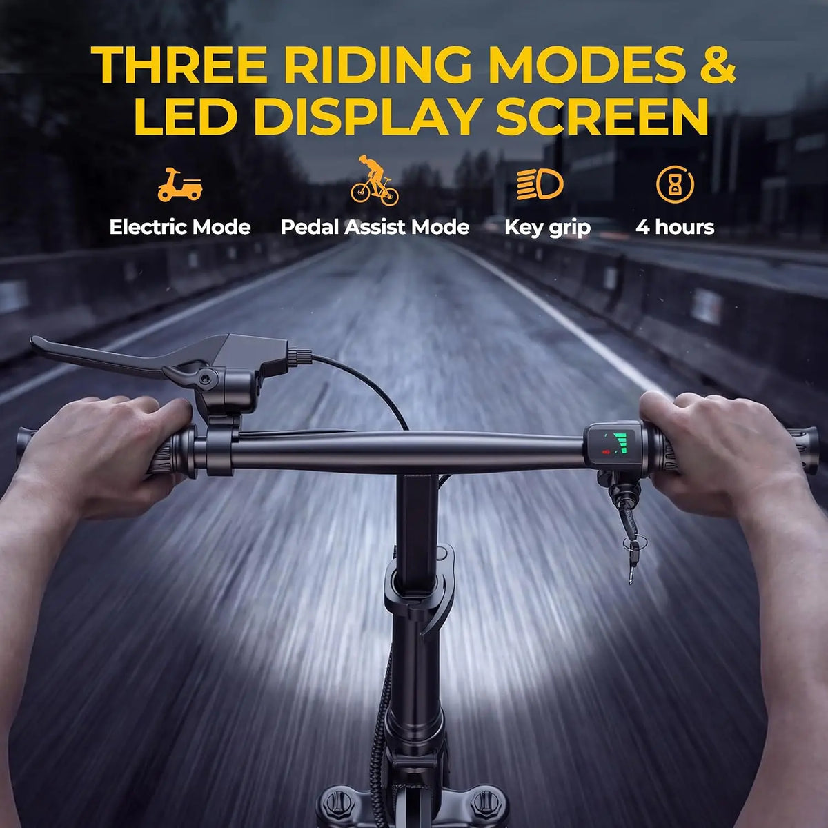 AOVOPRO Dual Seat Foldable Electric Bike 500W Motor Long Range