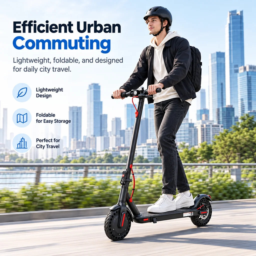 Litpot 350W Foldable Adult Electric Scooter With LED Display