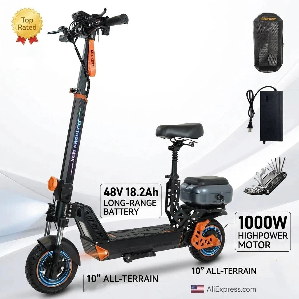 Bikingdom 48V 1000W Foldable Electric Scooter For Adults