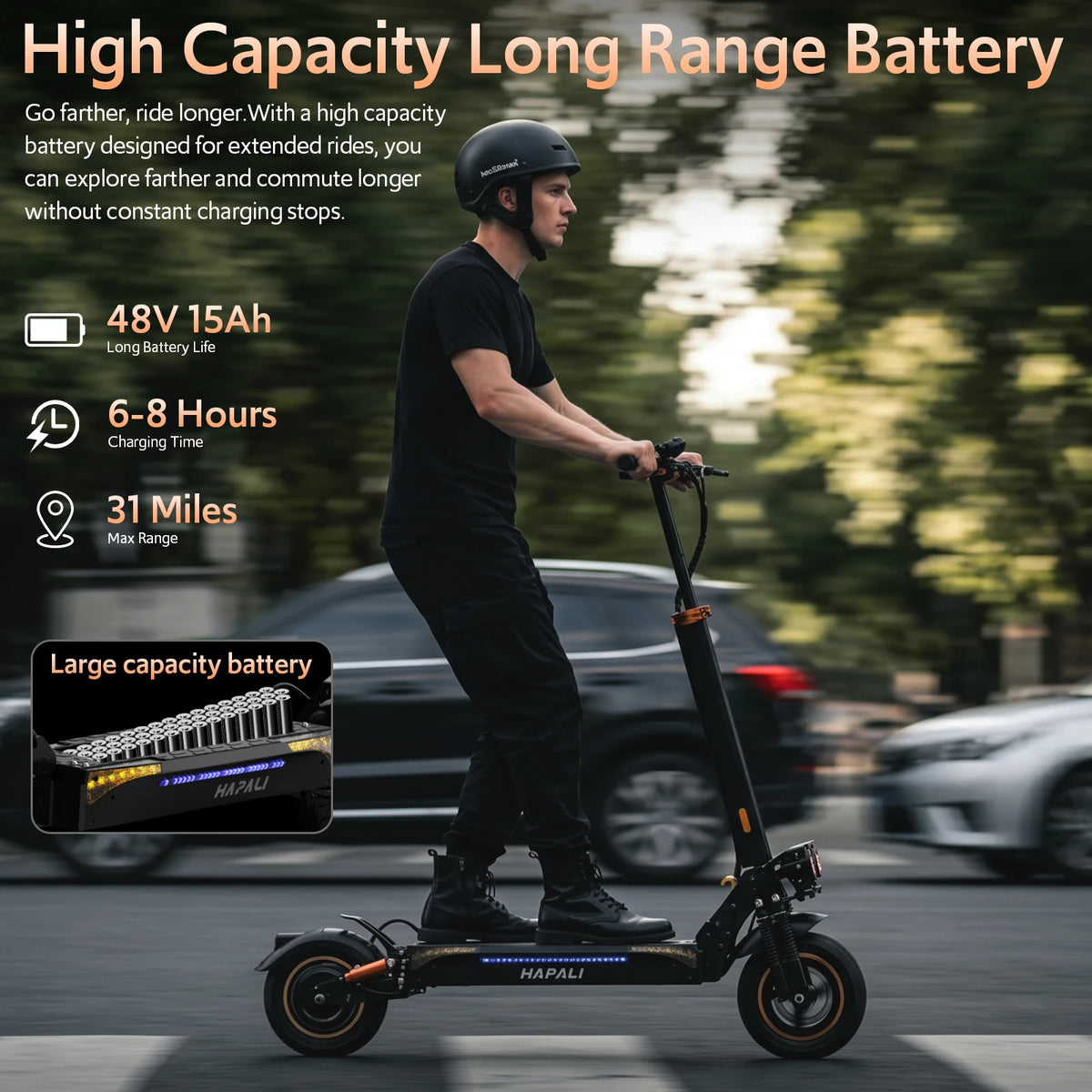 Osboo 1200W Off-Road Electric Scooter 31 Miles All Terrain Range