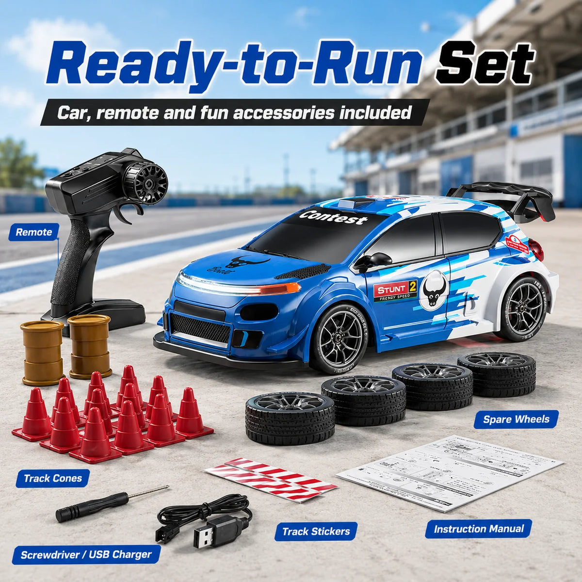 ZNLYRION SG718 Four Wheel Drive Remote Control Drift Car