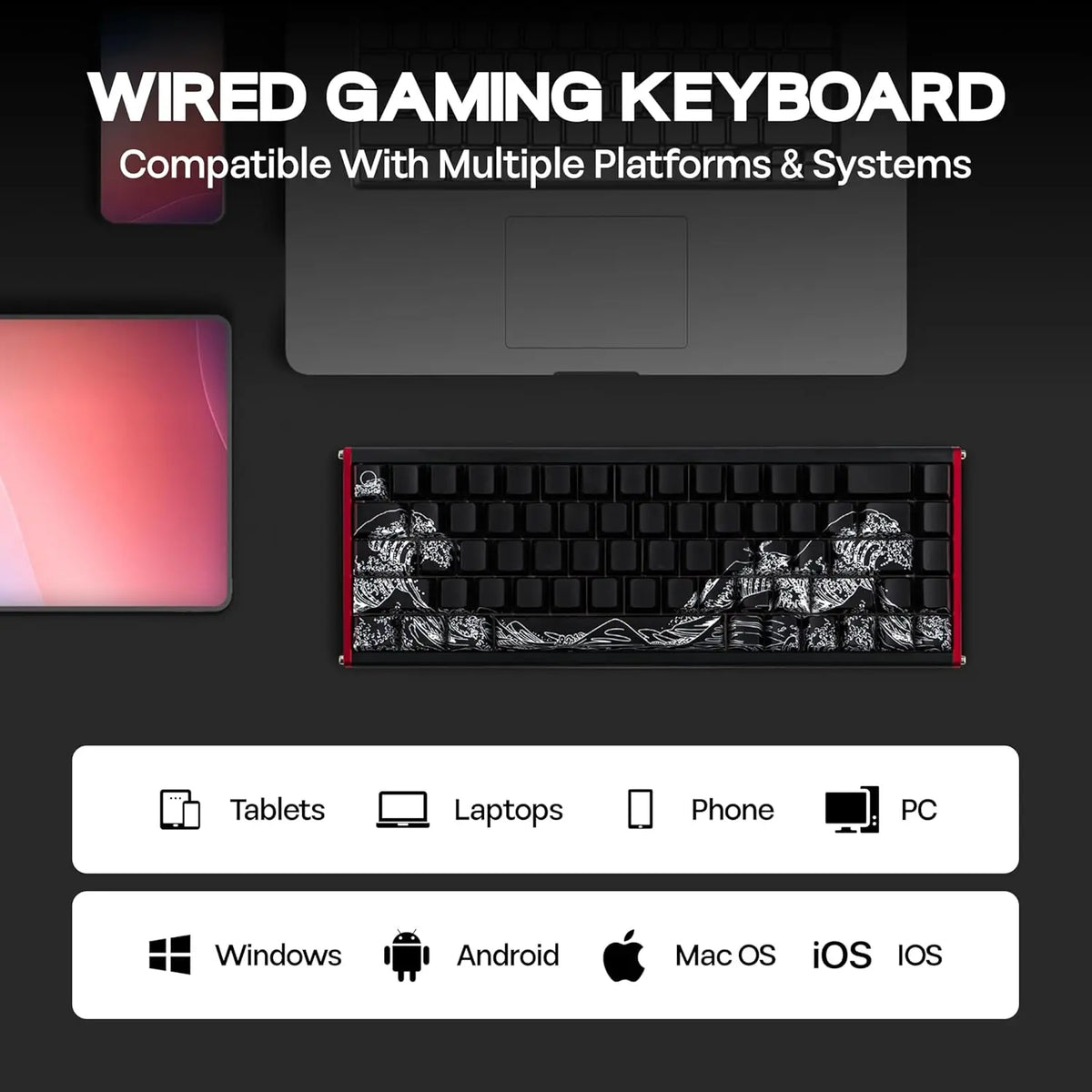 Ajazz Alux68 Aluminum Magnetic Gaming Keyboard With Pbt Keycaps