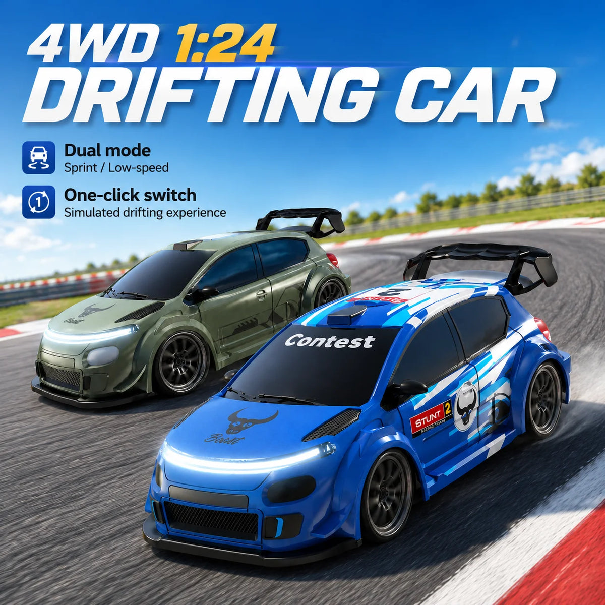 ZNLYRION SG718 Four Wheel Drive Remote Control Drift Car