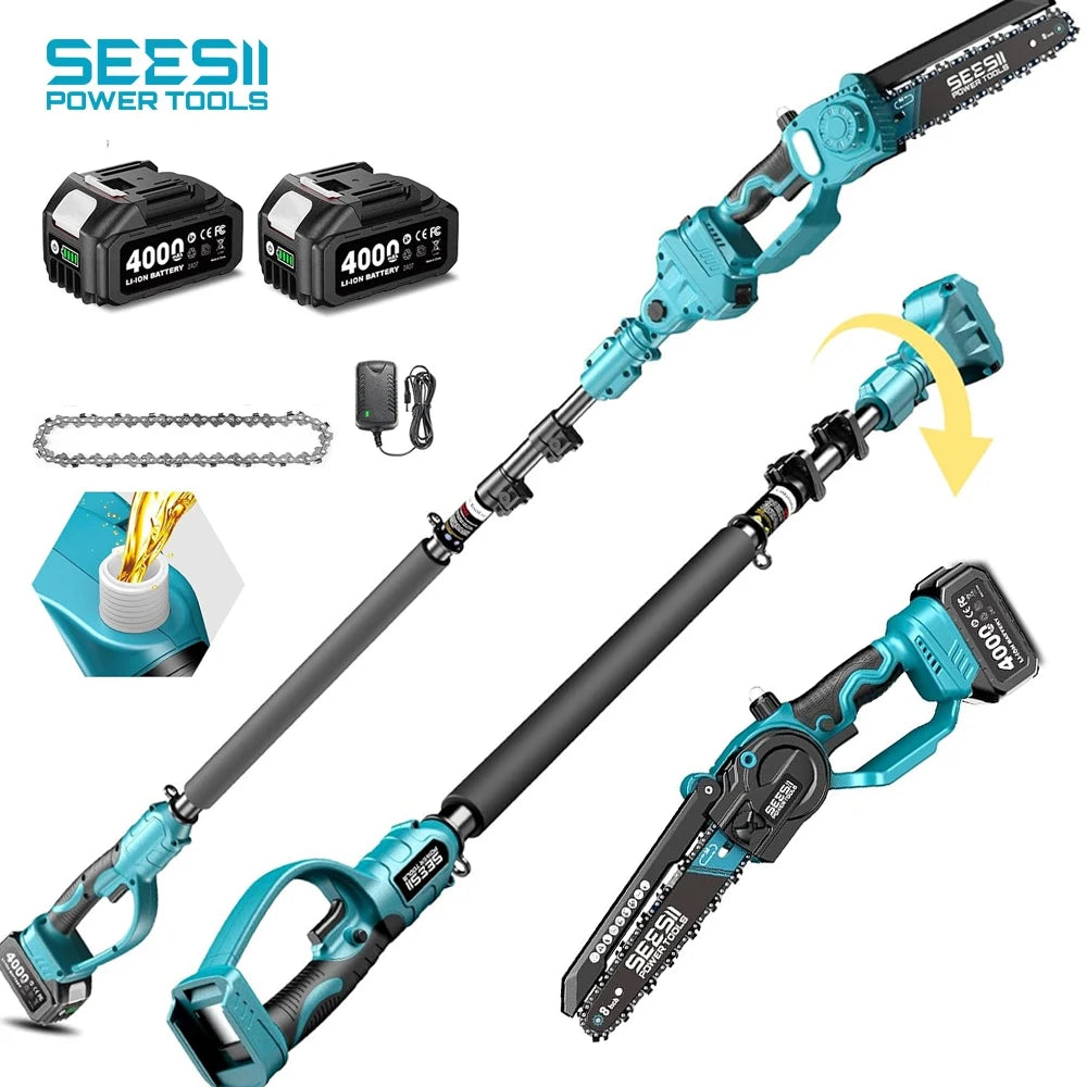 Seesii Brushless Cordless Pole Saw Tool For Tree Trimming