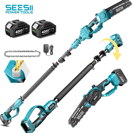 Seesii Brushless Cordless Pole Saw Tool For Tree Trimming