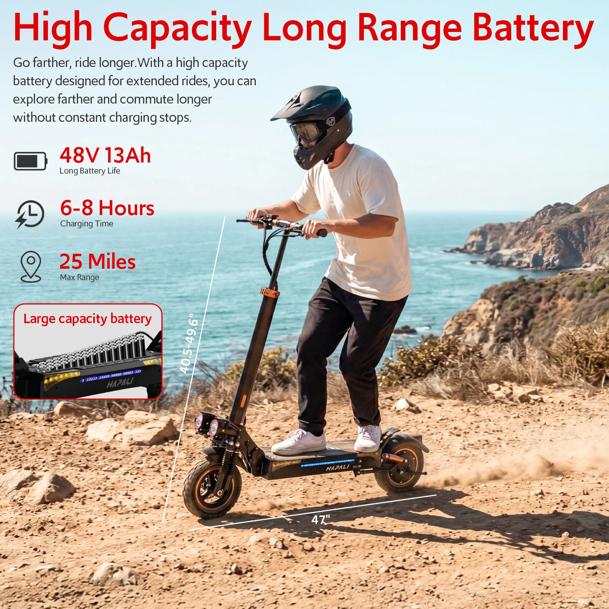Osboo Off Road Folding Electric Scooter With Dual Suspension