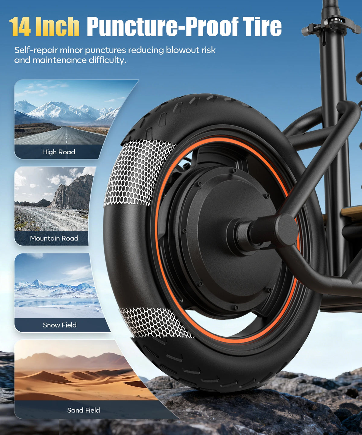 Freeboy H14 Foldable Electric Scooter With Dual Disc Brakes And Seat